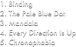 Binding
The Pale Blue Dot
Mandala
Every Direction Is Up
Chronophobia